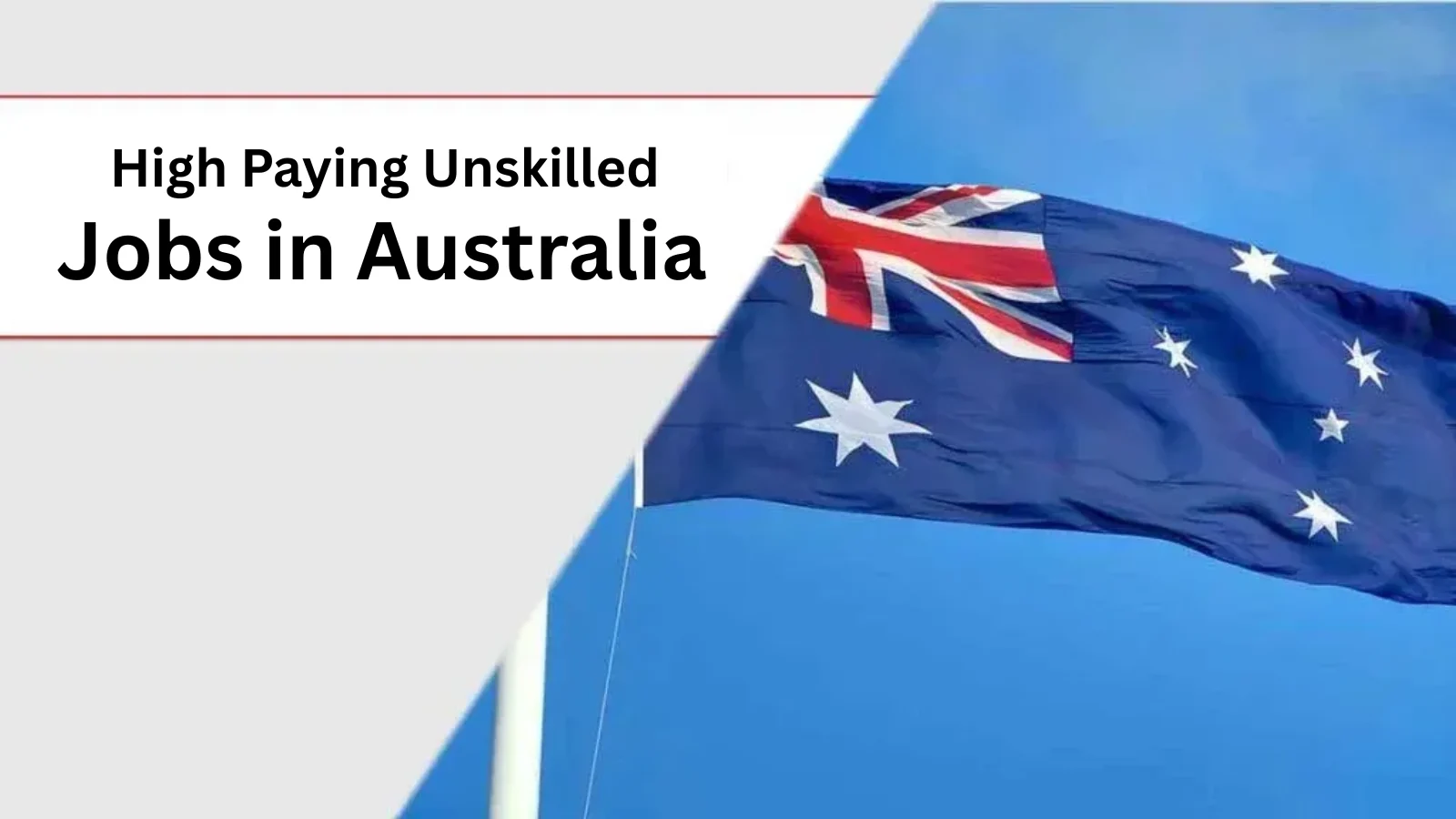 High Paying Unskilled Jobs in Australia